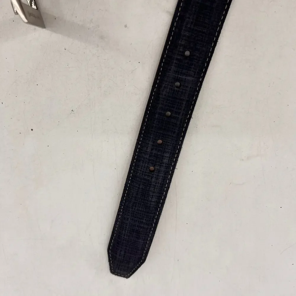 Martin Dingman Belt Mens 36 Chalkboard Suede Saddle Leather Lining Made in USA
